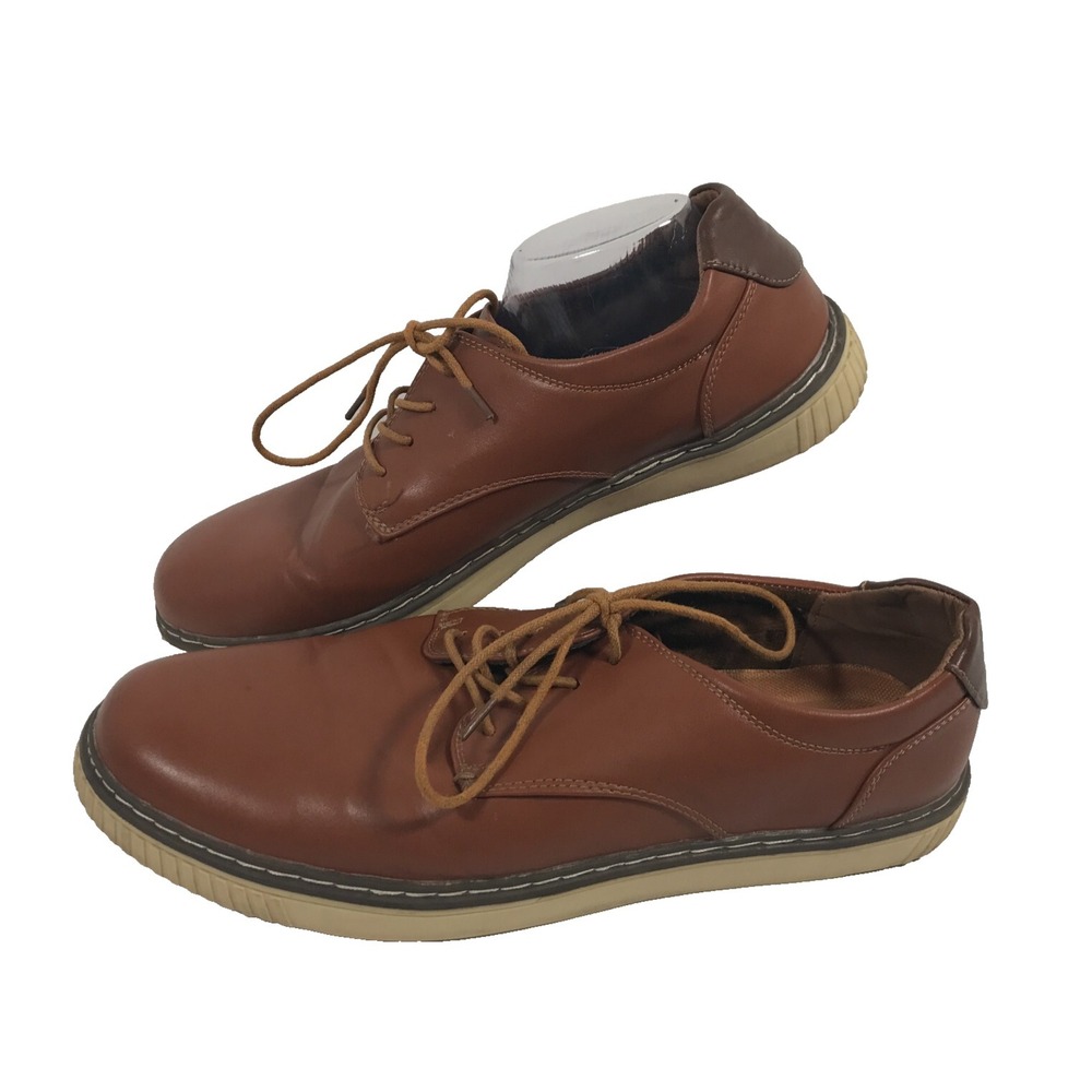 Deer Stags Oakland Oxford Mens US 13W Brown Memory Foam Comfort Dress Shoes‎